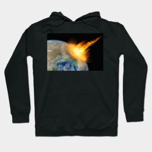 Dangerous asteroid hits planet Earth Hoodie